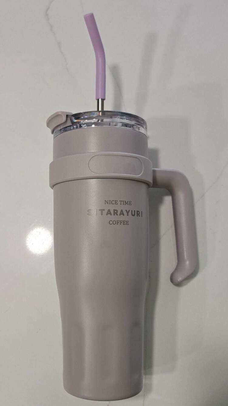 Sitarayuri 40oz Vacuum Insulated Stainless Steel Tumbler with Handle and Straw